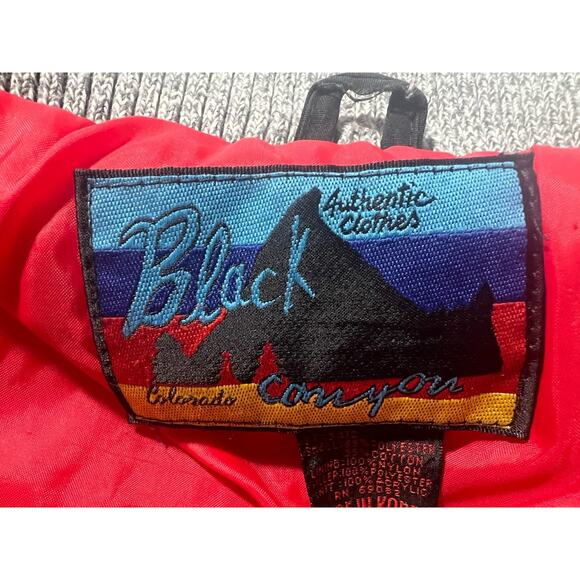 VTG Black Canyon Colorado Canvas Bomber Jacket Adult Quilted Insulated Unknwn SZ - Picture 8 of 13